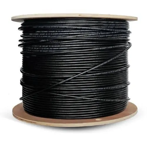 CAT5E SOLID 500M STP UV BLACK / OUTDOOR SHIELDED