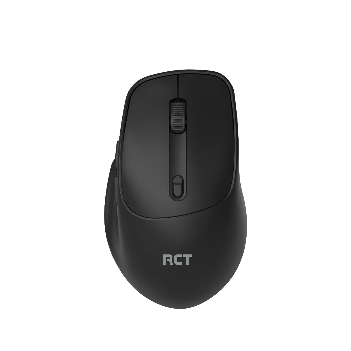 RCT Dual-Mode Wireless Mouse | 6-Button | Silent Click | 2.4GHz + Bluetooth 5.2/3.0 | 800-1600 DPI | USB Nano Receiver | Black