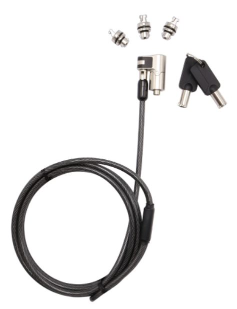 RCT keyed 3 in 1 notebook security lock;  T-Bar | Kensington; Nano and Wedge Lock Slot Compatible; 2 keys; 2m
