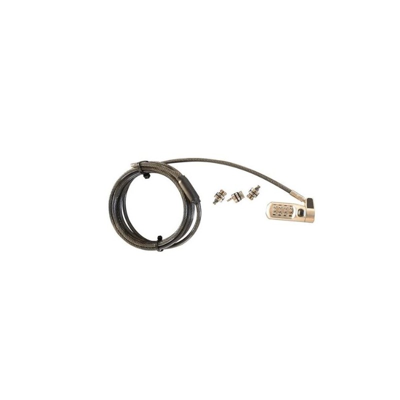 RCT Keyed 3 in 1 Notebook Security Lock; T-Bar; T-Bar Nano and Wedge Lock Slot Compatible; 2m