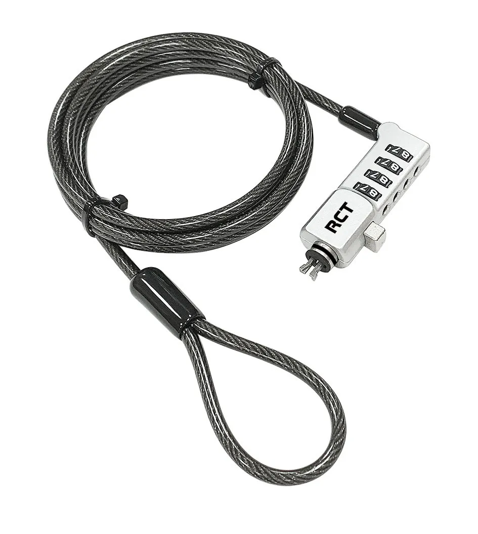 RCT 4 digit 3 in 1 security lock; T-Bar; Nano and Nobel Wedge Lock Slot Compatible; 1.8m
